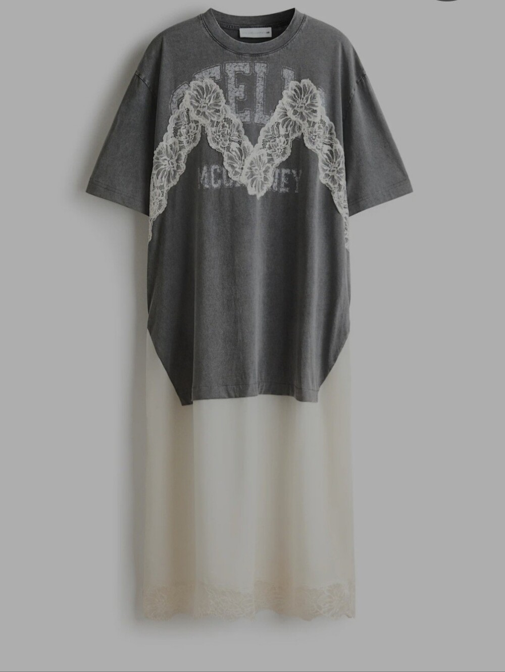 Stella McCartney H&M Lace-Trimmed T-Shirt Dress L Large Sold Out Limited
